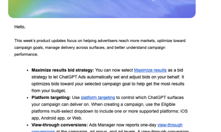 ChatGPT Ads adds automated bidding, platform targeting