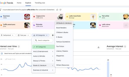 Google Trends adds category filters